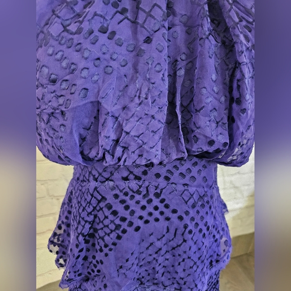 BCBG Maxazria Silk Blend Layered Halter Top | Persian Blue | XXS | EUC - Picture 6 of 8